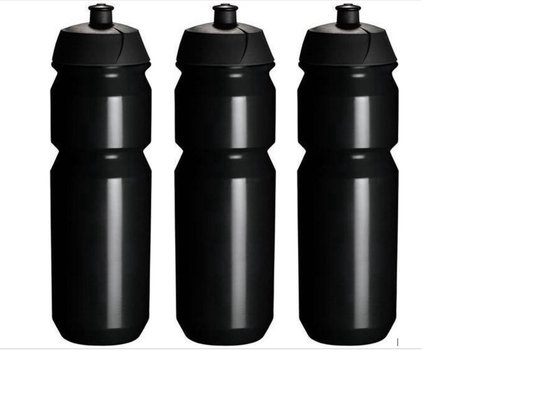 Tacx Shiva bidon zwart,750 ml, 3 pack van Tacx
