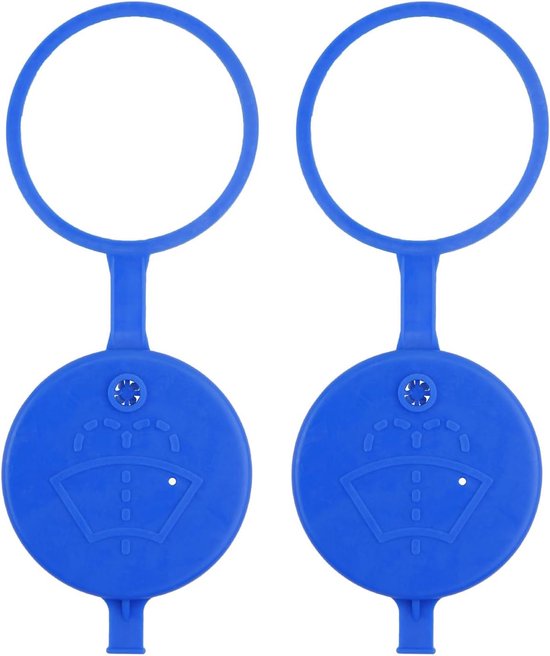 Tank Dop Ruitensproeiervloeistof Reservoir Cover Houder Blauw - Geschikt voor Peugeot 2008 3008 206 207 307 308 408 508 - Set van 2 van Merkloos