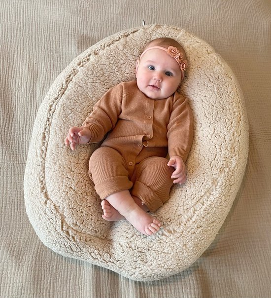 Teddy neutrale relaxhoes voedingskussenhoes, maak van je voedingskussen een relax kussen voor de baby. van T