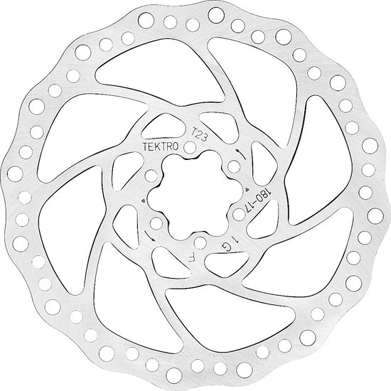 Tektro remschijf TR180-17 ø180/2.3mm zilver van Tektro