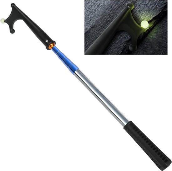 Telescopische Boothaak 134 cm - Licht Drijvend met Lichtgevende Parels & Antislip Handvat - Verstelbare Boothaken voor Ankeren, Docken en Opruimen op Water van ProPlus