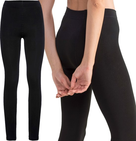 Thermo legging - Zwart - Extra fleecelaag - Heat Booster - S/M