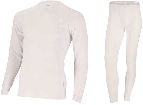 Thermoset - Heren - Baselayer - Zwart - Maat M t/m XXL - Thermokleding - Thermolegging - Thermoshirt - Wintersport - Alle sporten