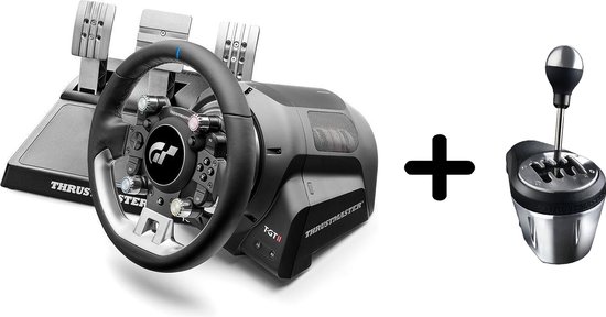 Thrustmaster T-GT II - Racestuur met 3 Pedalen + TH8A Gaming racestuurshifter - PS5/4 & PC van Thrustmaster