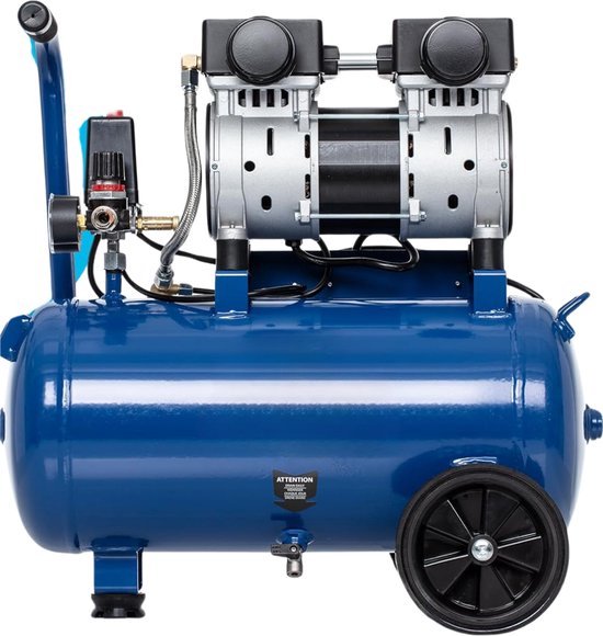 Thuys – Stille Compressor – Airpress – Luchtcompressor – Draagbaar – 12V Pomp – Autobanden – Compact Design – Blauw