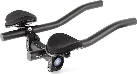 Tijdritstuur Alu Ø31,8mm | adapter voor Ø25,4mm | Aero | Triathlon stuur | Opzetstuur | Wielrennen | Racefiets van Merkloos