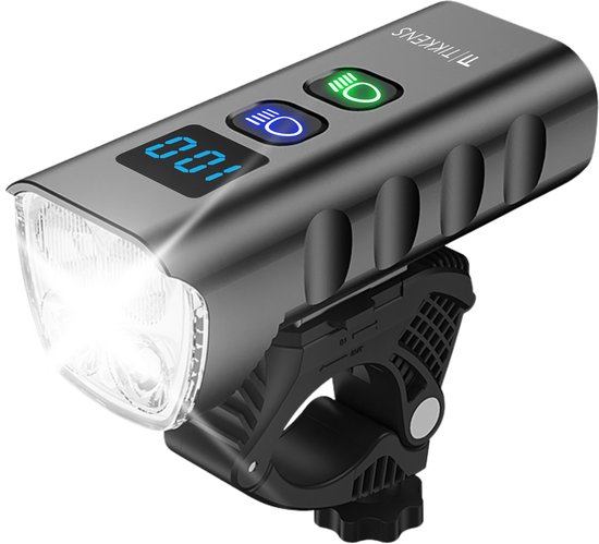 Tikkens LED Fietsverlichting 1600 Lumen - Fietslamp USB Oplaadbaar - Fietsverlichting met Powerbank - Voorlicht MTB & Racefiets Verlichting - Waterdicht Fietslicht van Merkloos