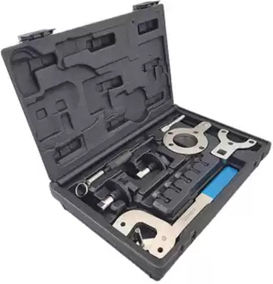 Timing set Fiat/ Opel 1.3 diesel Uitgebreid-Met deze set kunt u de nokkenasdistributie controleren en afstellen, de nokkenketting demonteren en monteren en volledige motorrestauraties uitvoeren terwijl de correcte klepdistributie wordt gehandhaafd. van T
