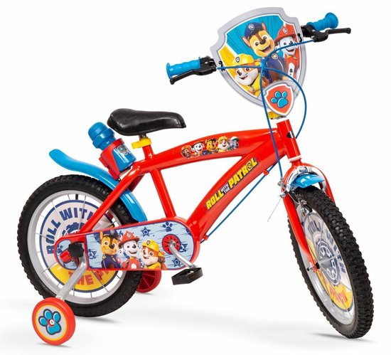 TMS Paw Patrol - Kinderfiets - 16 Inch - Czerwony - Veiligheid en Stabiliteit