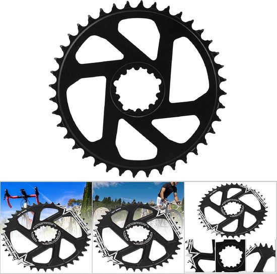 Tooth Disc voor GXP Direct Mount, Positieve en negatieve schijfaccessoire voor mountainbike en racefiets (40T) - Duurzaam, lichtgewicht, eenvoudige installatie. van Merkloos