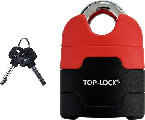 Top Lock Hangslot ART-4 MBT 4162 zwart/rood van T