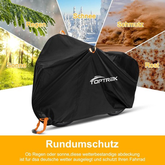 Topkwaliteit waterdichte Fietshoes 3 fietsen - 210D Oxford-weefsel - Outdoor fietsgarage - 220 x 120 x 110 cm - Met slotogen en tas - Zonwering - Scheurvast