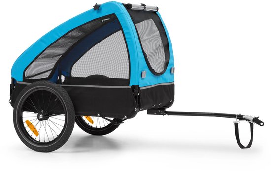 TOPMAST SHUTTLE Hondenfietskar - SmartSpace - Medium - Zwart Blauw - 54 x 58 x 86 cm - Fietsaanhanger voor honden - Fietskar voor honden - Laatste stuks! van Merkloos