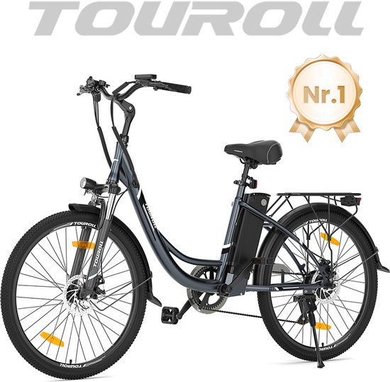Touroll B1 Electric City Bike - 250W motor - 90km actieradius - 7 versnellingen van Merkloos
