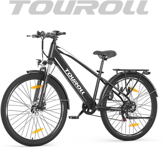 Touroll J1 Bike - trekking fiets 27,5 inch - 100km bereik - 250W motor - zwart van Merkloos