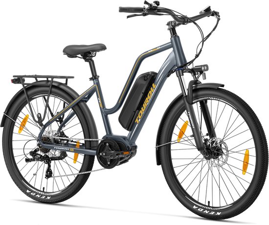 Touroll MA2 Middenmotor Elektrische Power Bike 250W Motor 25km/h Externe Batterij Euro Spec Donkergrijs van Touroll