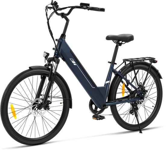 Touroll Roamer 2 Step-Thru Elektrische Fiets / E-bike - Lage Instap - 250W Motor - 100 km Actieradius - Shimano 7 Versnellingen - Voorvering - Schijfremmen