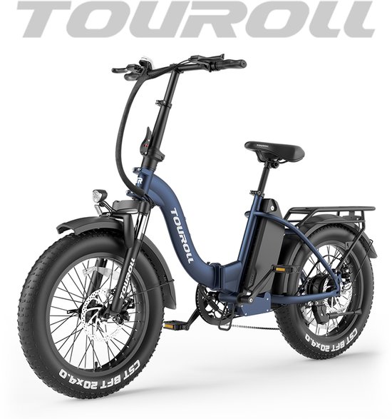 Touroll S2 E-Bike met 20*4.0 All-Terrain Fat-banden, schokabsorberende vering en 720Wh accu met hoge capaciteit van Merkloos