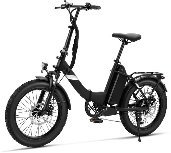 Touroll S3 inklapbare vetband elektrische fiets 20 inch, 250W achterwielmotor 40Nm koppel, Shimano 7 versnellingen, 468Wh afneembare accu actieradius tot 65 km, voorvering, achterdrager tot 20kg belasting voor koeriers en natuurritten