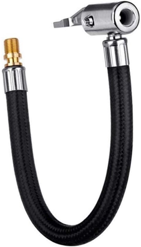 TOVBMUP Bandenpompslang - Verlengbuis voor autobanden - Pompslang - Universele bandenpompslang - Slangadapter - Ventielaansluitslang - Voor auto's, motoren, fietsen - 20 cm