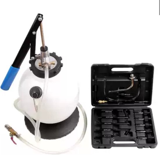 Transmissieolie-vulapparaat met handpomp 15 adapters 7 Liter-Transmissie Vulpomp Set inclusief 15 Adapters van T