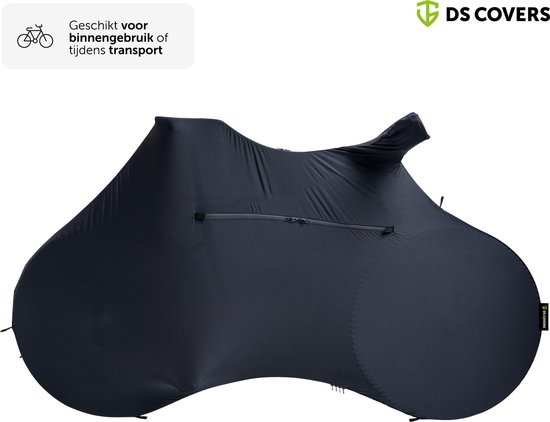 TRANSPORT fietssok van DS COVERS – Indoor – Stofvrij – Ademend – Stretch fit – MTB-Fit – kleur zwart van T