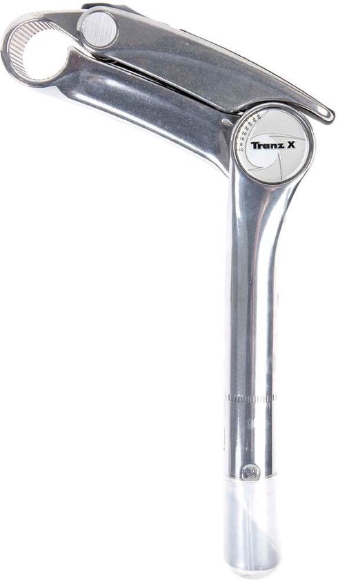 Tranzx Stuurpen Voorbouw Verstelbaar 25,4/180 Mm Alu Zilver van TranzX