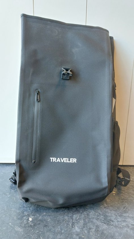 Traveler waterafstotend tarpaulin enkele fietstas rugzak - zwart - 21 liter van T