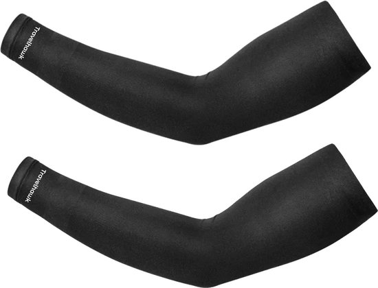Travelhawk Arm Sleeve - Sleeve - Sleeves - Armstukken - Armstukken Wielrennen - Zonbescherming - 2 stuks - Zwart - Maat L van Travelhawk