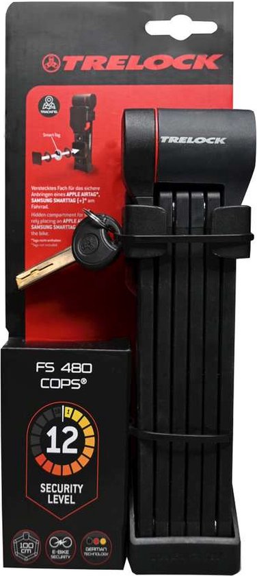 Trelock Vouwslot Cops ZF 480 X-Press tag 480/100 zwart van T