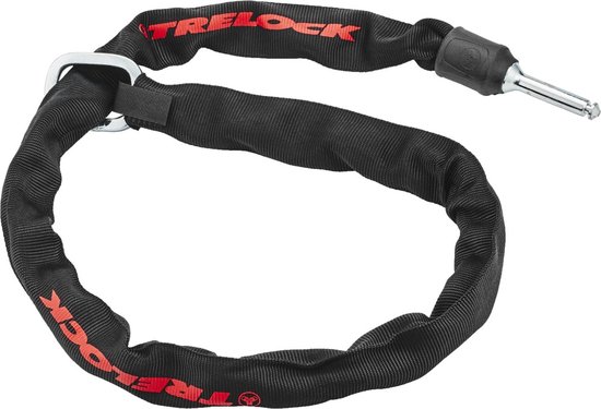 Trelock ZR355 Insteek Kettingslot 100cmX6.0mm Zwart/Rood van T