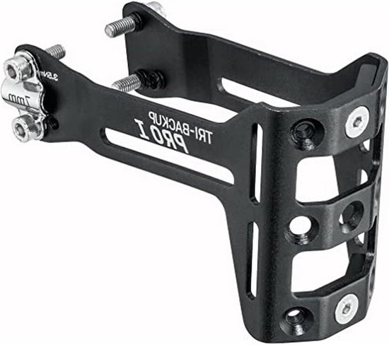 Tri-Backup Pro I flessenhouder - Triathlon montageplaat met verstelbare bevestiging van T