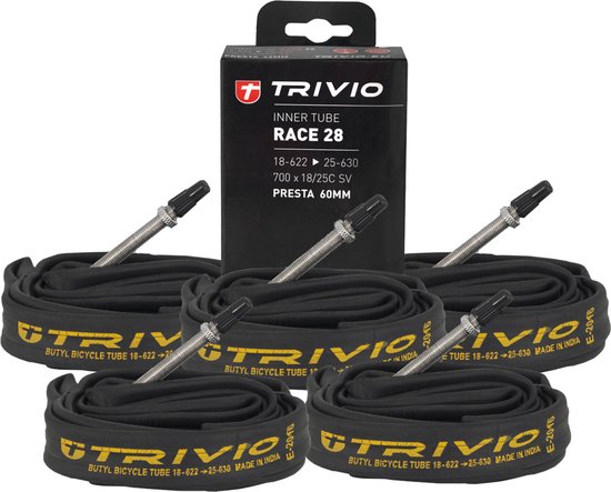 Trivio - Binnenband Racefiets 700X18/25C SV 60MM Presta 5 stuks voordeelpakket van Trivio
