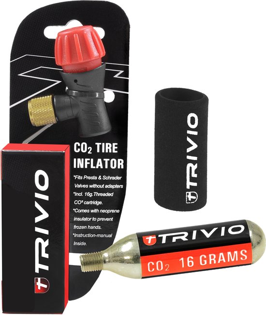 Trivio - CO2 Adapter + CO2 Patroon 16 gram + Neoprene Huls van Trivio
