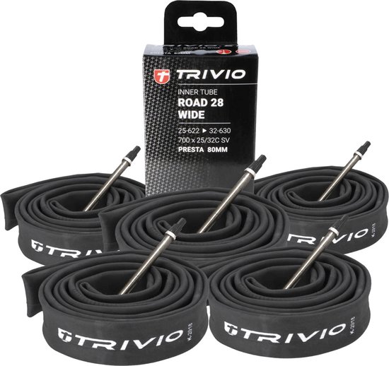 Trivio - Race Binnenband 700X25/32C SV 80MM Presta 5 stuks voordeelpakket van Trivio