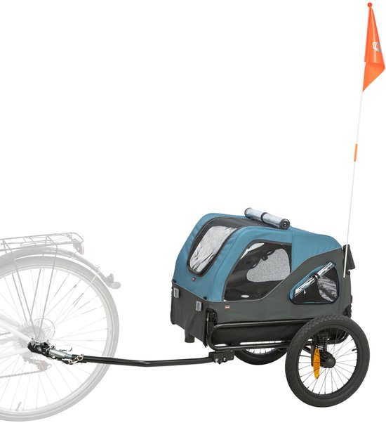 Trixie - Fietskar - Tot 23 kg - Blauw/Grijs - S - 70X88/131X88 cm