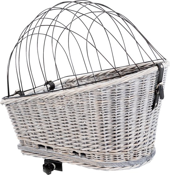 Trixie - Fietsmand - Bagagedrager - Met Rooster - Grijs - 55X35X49 CM van Trixie