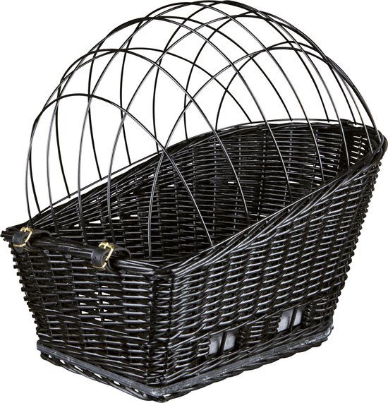 Trixie fietsmand met draadkoepel achterop zwart - Default Title van Trixie