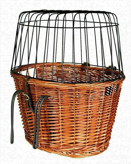 Trixie fietsmand met draadkoepel voorop naturel - Default Title van Trixie