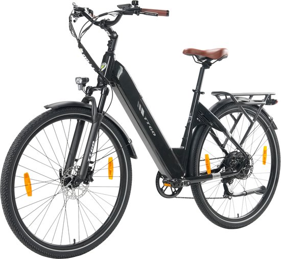 TTGO C3 PRO Elektrische Fiets - 250W Motor - 36V20Ah Accu - Max Snelheid 25km/u - Max Bereik 80-120km - 28 Inch Banden - Shimano 7 Versnellingen - Zwart van TTGO
