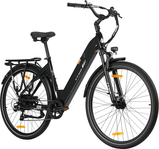 TTGO C3 SE 28 INCH Elektrische Stadsfiets - 250W Motor - 36V 18Ah Accu - Aluminium Lage Instapframe - 28×2.0 Inch Wielen - Shimano 7 Versnellingen - Max Bereik 80-120km - Zwart