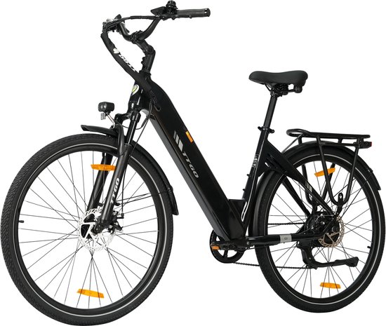 TTGO C3 SE Elektrische Fiets - 250W Motor - 36V18Ah Accu - Max Snelheid 25km/u - 28 INCH Banden - Max Bereik 80-120km - Shimano 7 Versnellingen - Zwart van TTGO