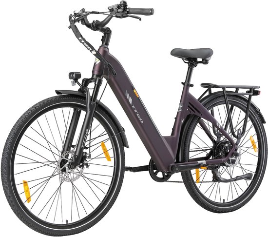 TTGO C3SE E-bike - 25 km/u - 28inch - 80km actieradius - 250W motor - 36V18Ah accu - 52NM - paars van TTGO