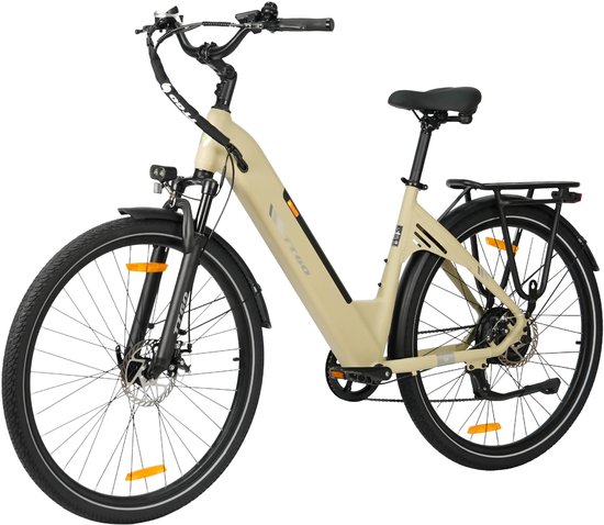 TTGO C3SE E-bike - 25 km/u - 28inch - 80km actieradius - 250W motor - 36V18Ah accu - 52NM - woestijngeel