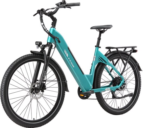 TTGO C5 E-bike - 25 km/u - 27.5inch - 90km actieradius - 250W motor - 48V 13.5Ah accu - 70NM - groen