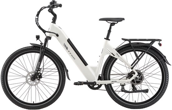 TTGO C5 Elektrische Fiets - 250W Motor - 48V 13.5Ah Accu - 90-110 km Bereik - 27.5" Banden - Shimano 7s - Hydraulische Schijfremmen - Wit