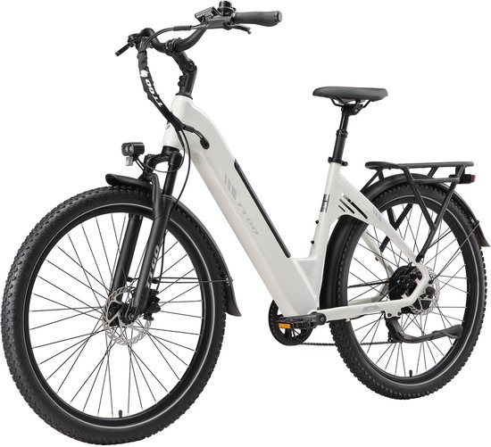 TTGO C5 Elektrische Fiets – 250W Motor - 48V13.5AH Lithium Accu – Actieradius tot 90 km – Hydraulische Schijfremmen – 27.5×2.4 inch Banden – Shimano 7 Versnellingen –Wit