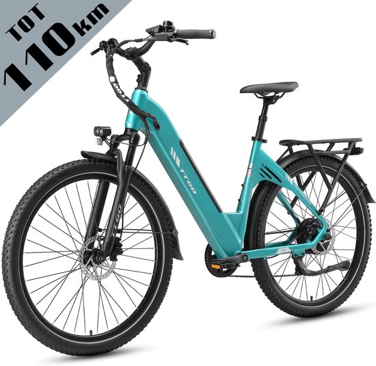 TTGO C5 Elektrische Fiets - 648Wh Accu - Actieradius tot 110 km - 48V 250W Motor - Hydraulische Schijfremmen - 27,5 × 2,4 Inch Banden - Shimano 7 Versnellingen - Aluminium Frame - LCD Display - Elektrische Stadsfiets - Max. Belasting 125 kg -groen van TTGO