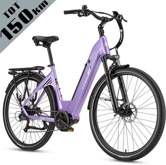 TTGO C7 SE Elektrische Fiets – 648WH Lithium Accu – Actieradius tot 150 km – Middenmotor – 28×2.0 inch Banden – Hydraulische Schijfremmen – Shimano 9 Versnellingen – Verende Voorvork met Lock-out – Elektrische Stadsfiets