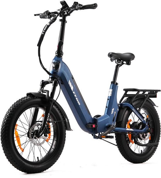 TTGO F7 E-bike - 25 km/u - 20inch - 35km actieradius - 250W motor - 48V15Ah accu - 70NM - blauw